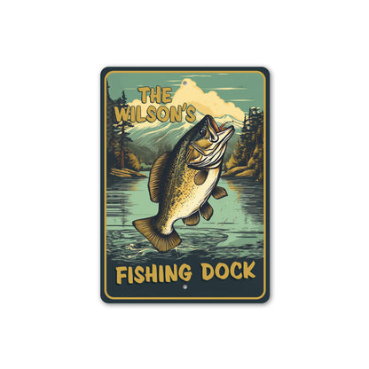 Custom Family Fishing Dock Sign