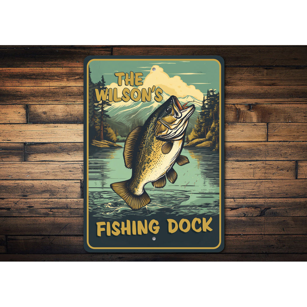 Custom Family Fishing Dock Sign