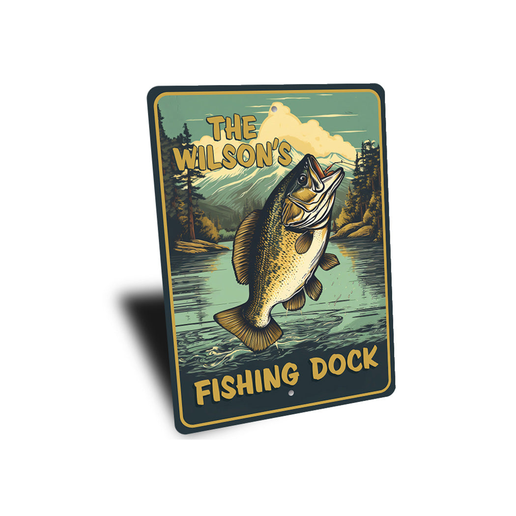 Custom Family Fishing Dock Sign