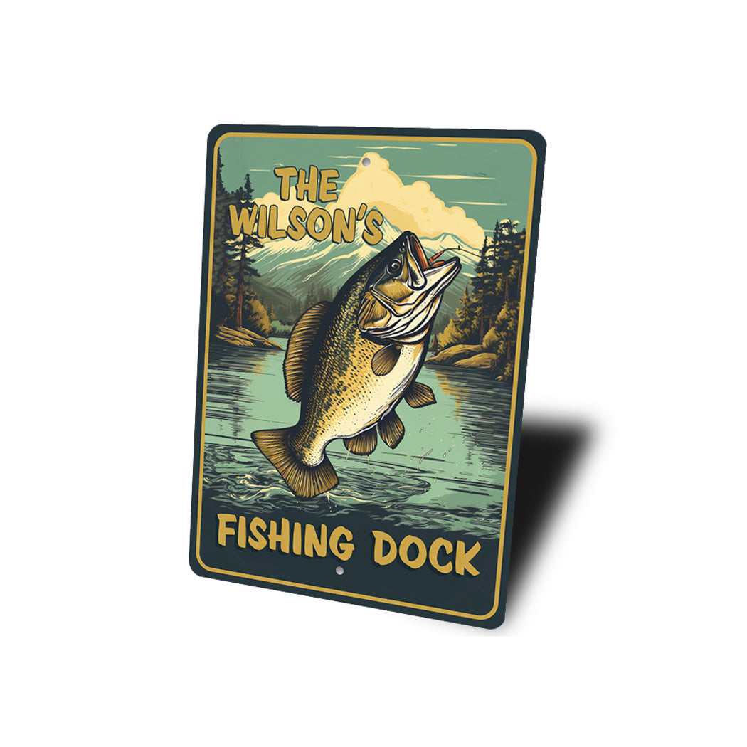 Custom Family Fishing Dock Sign