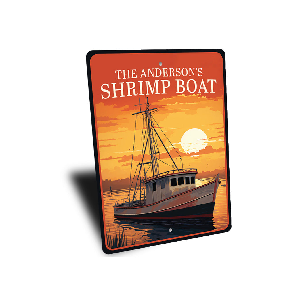 Personalized Family Shrimp Boat Sign