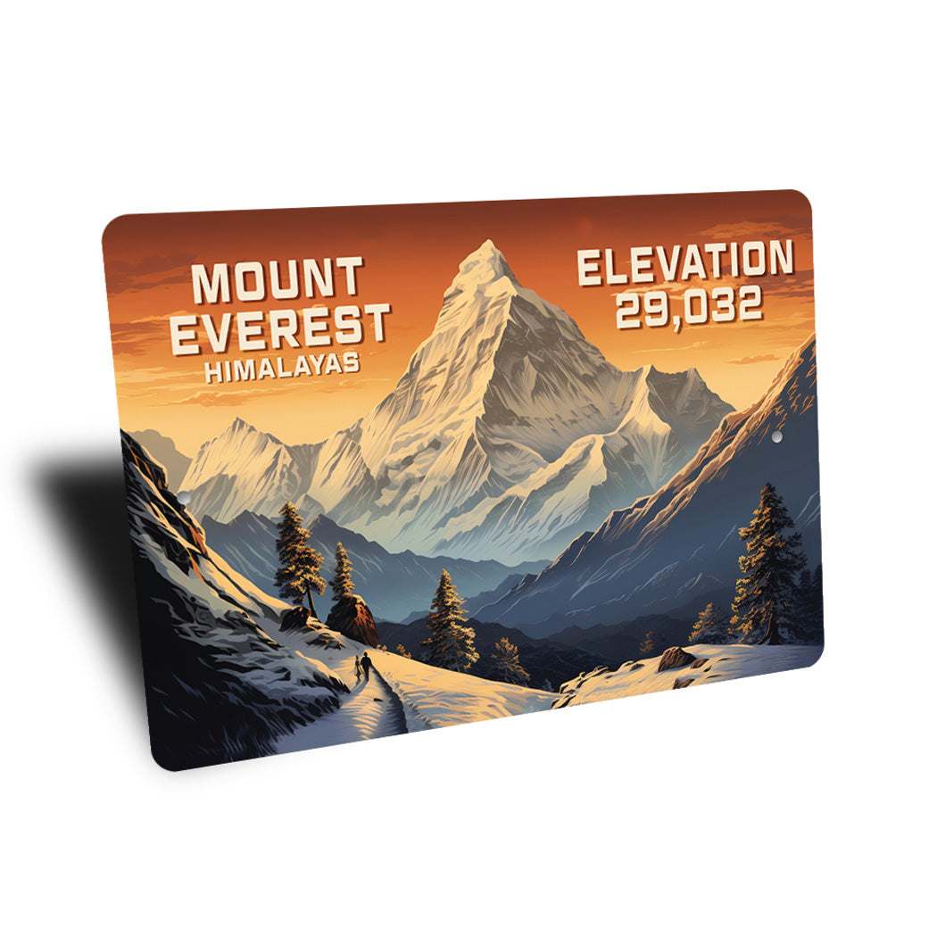 Mount Everest Elevation Metal Sign