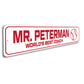 Custom World's Best Baseball Coach Sign