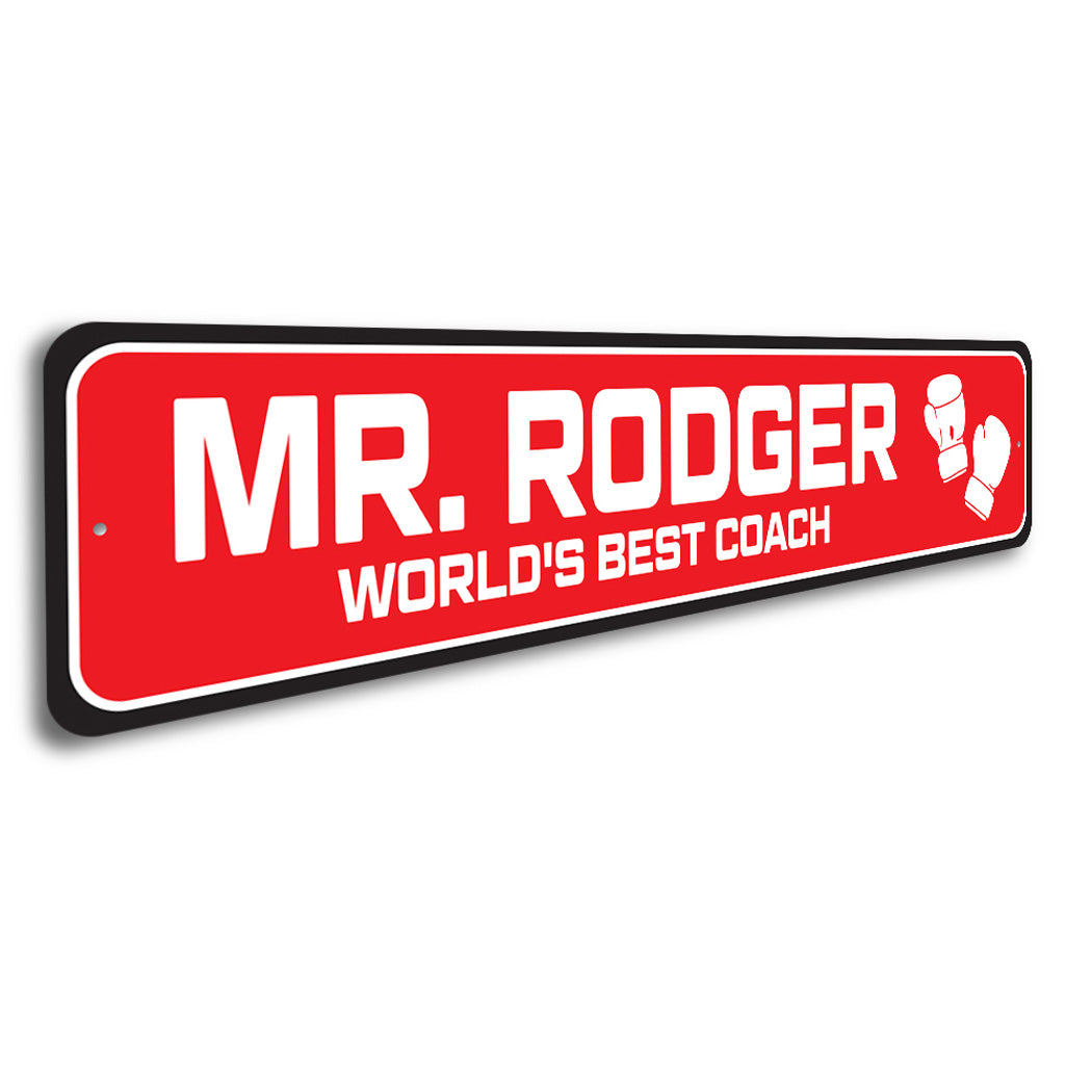 Custom World's Best Boxing Coach Sign