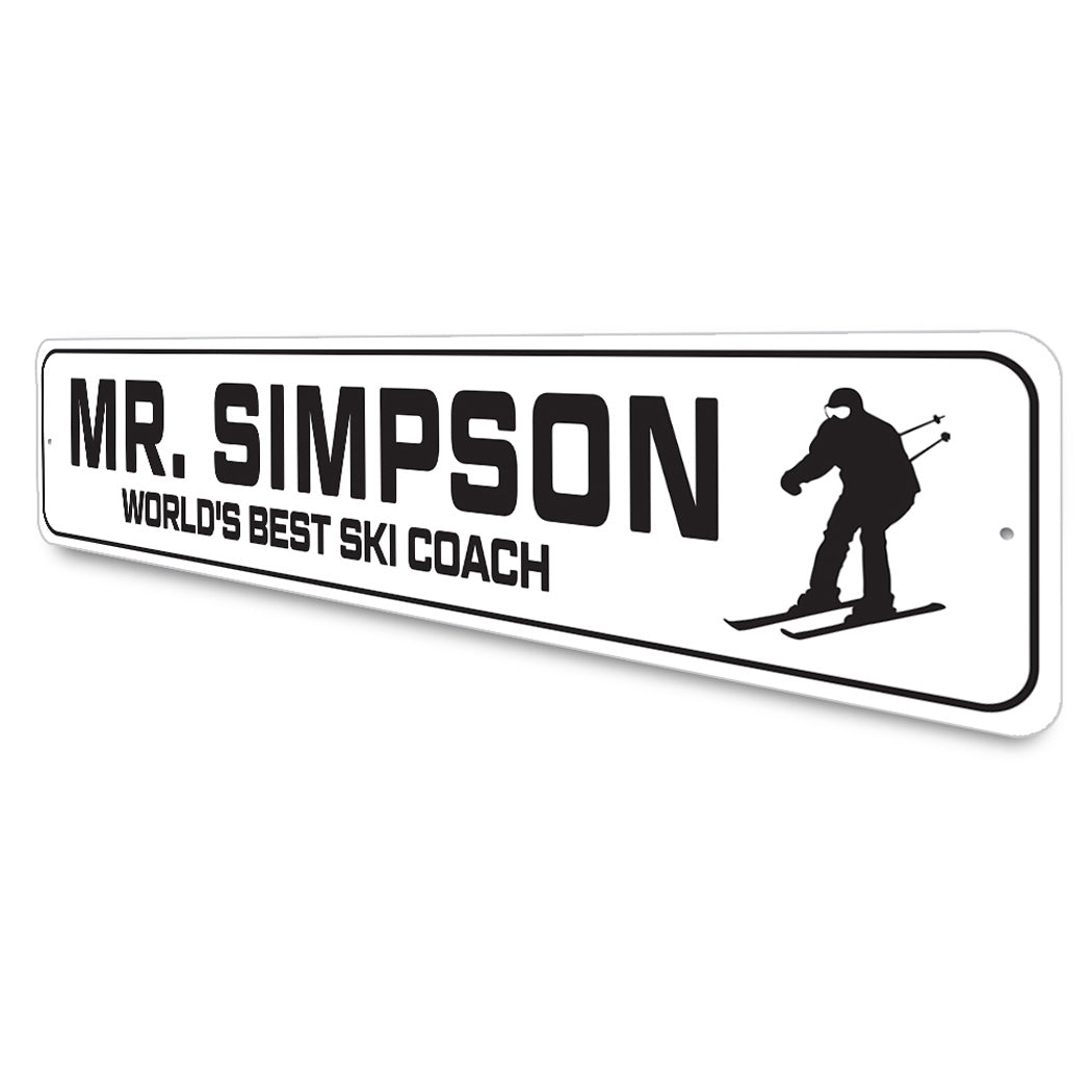 Custom World's Best Worlds Best Ski Coach Sign