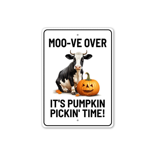 Cow Farm Pumpkin Halloween Sign