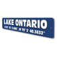 Lake Ontario Coordinates Sign