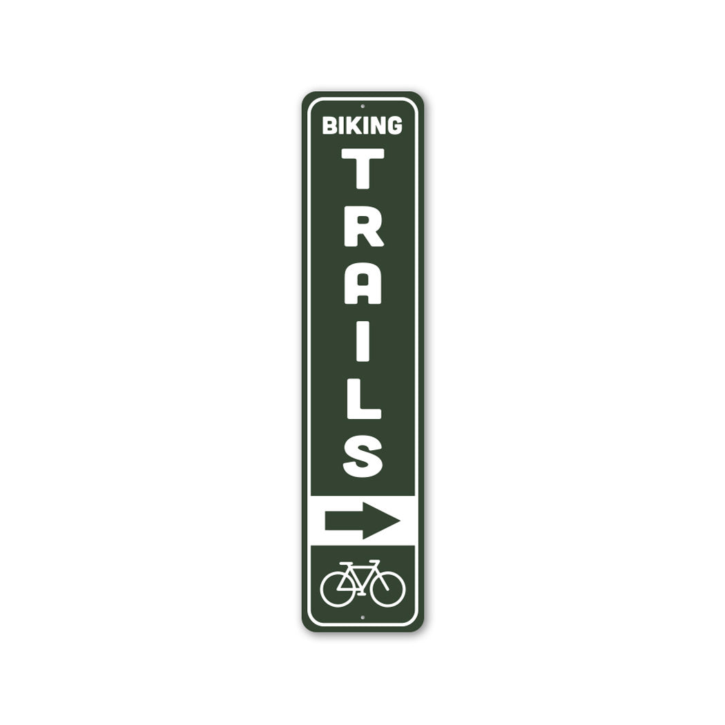 Biking Trails Arrow Right Bicycle Sign