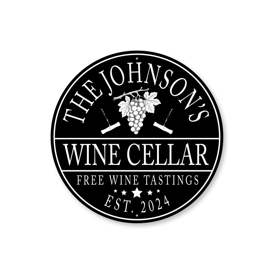 Family Wine Cellar Free Wine Tastings Est Year Sign