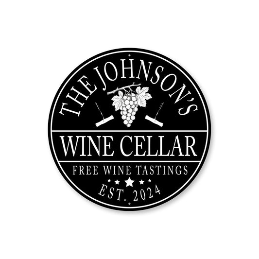 Family Wine Cellar Free Wine Tastings Est Year Sign