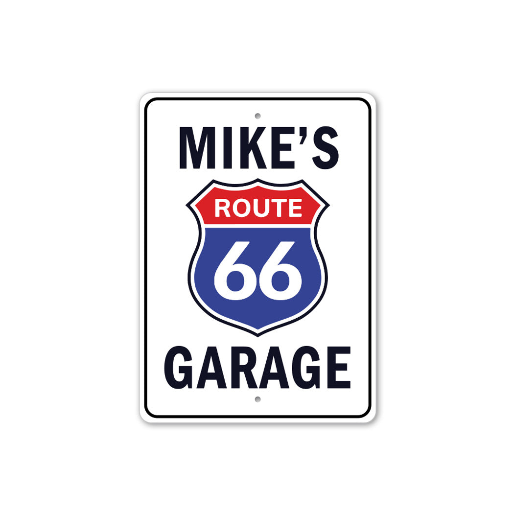 Personalized Route 66 Garage Custom Sign