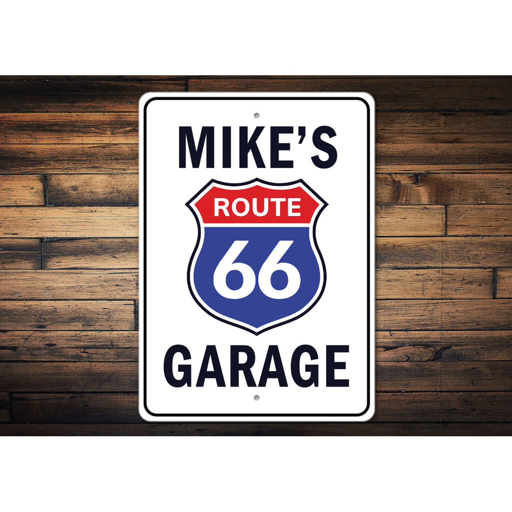 Personalized Route 66 Garage Custom Sign