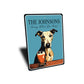 Whippet Dog Custom Serving What You Bring Sign
