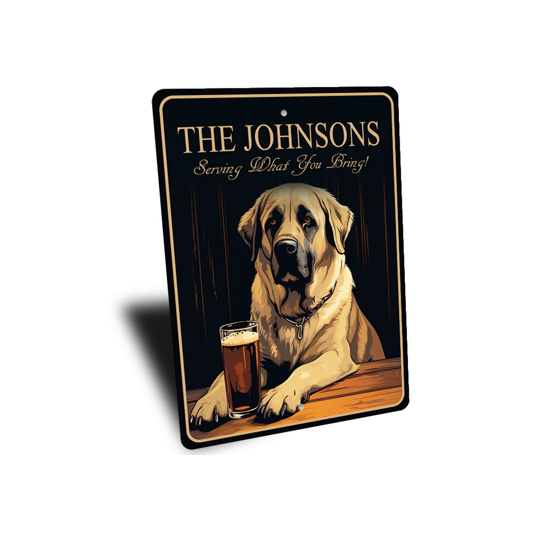 Anatolian Shepherd Dog Custom Serving What You Bring Sign