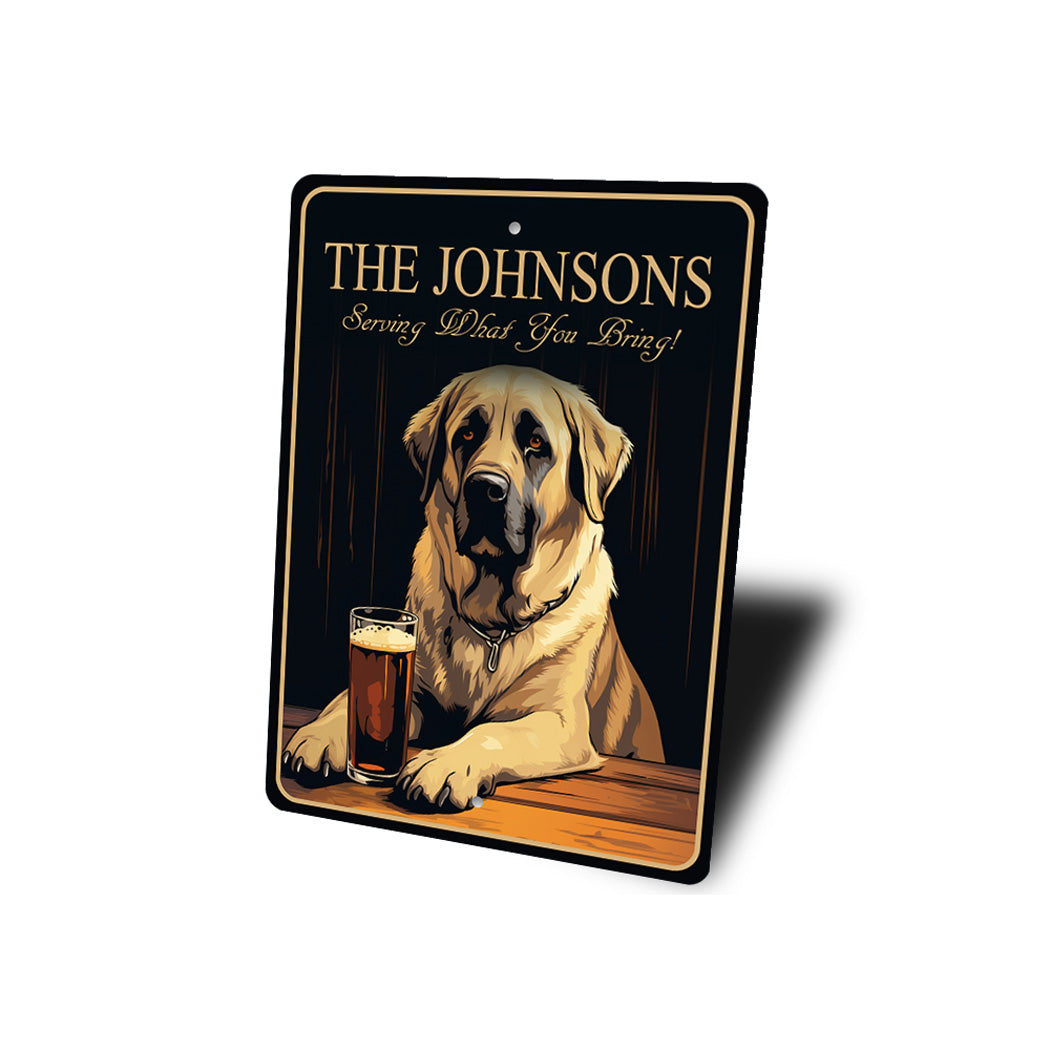 Anatolian Shepherd Dog Custom Serving What You Bring Sign