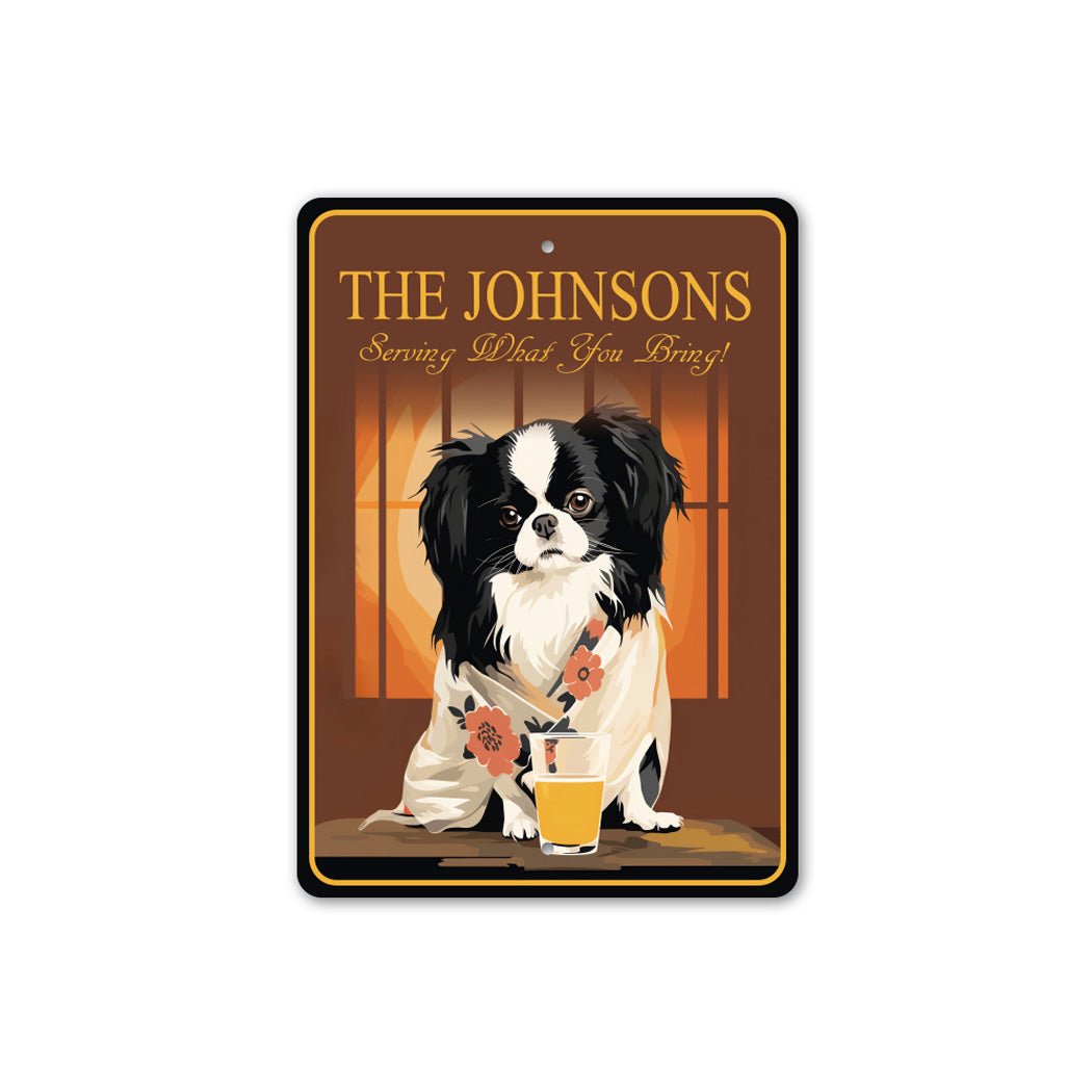 Japanese Chin Dog Custom Serving What You Bring Sign