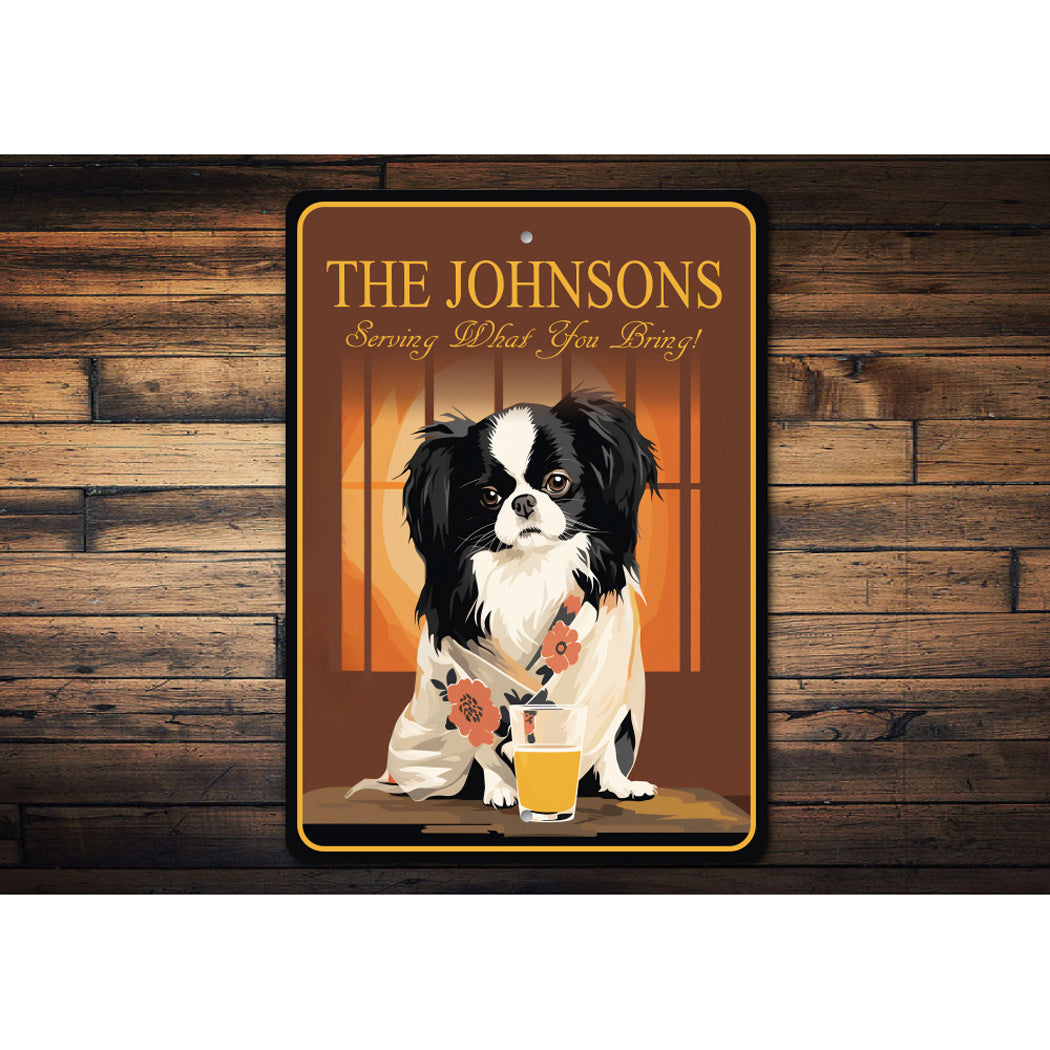 Japanese Chin Dog Custom Serving What You Bring Sign