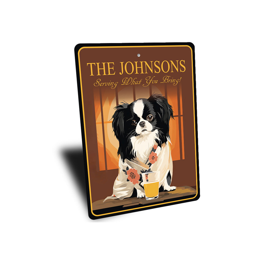 Japanese Chin Dog Custom Serving What You Bring Sign