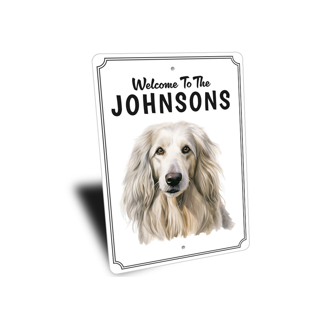 Afghan Hound Welcome To Personalized Sign