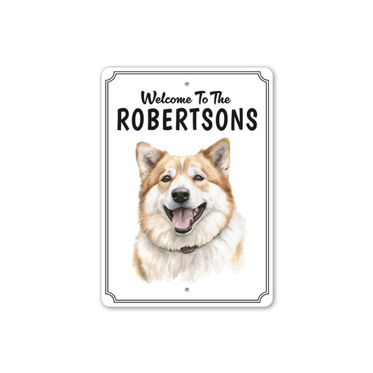 Akita Inu Welcome To Personalized Sign
