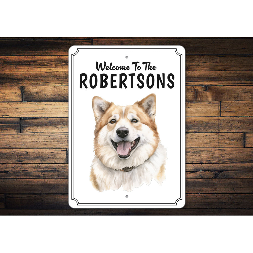 Akita Inu Welcome To Personalized Sign