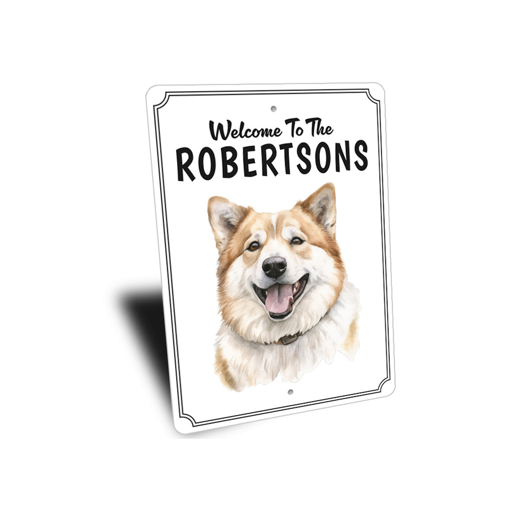 Akita Inu Welcome To Personalized Sign