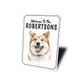 Akita Inu Welcome To Personalized Sign