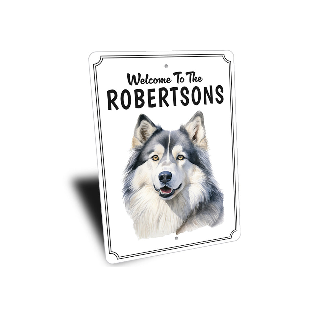Alaskan Malamute Welcome To Personalized Sign