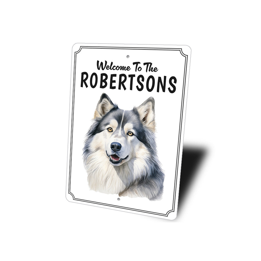 Alaskan Malamute Welcome To Personalized Sign