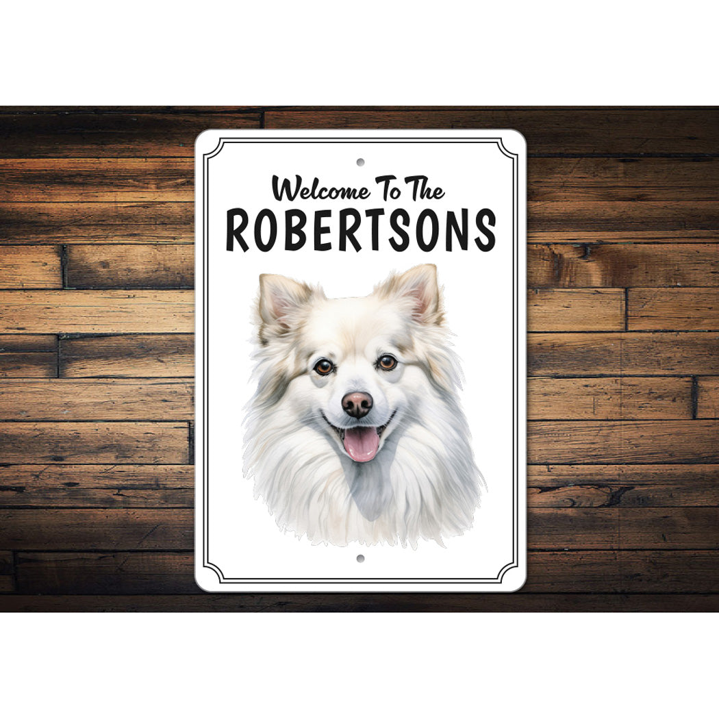 American Eskimo Dog Welcome To Personalized Sign