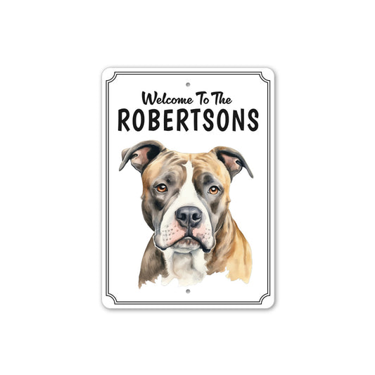 American Staffordshire Terrier Welcome To Custom Sign
