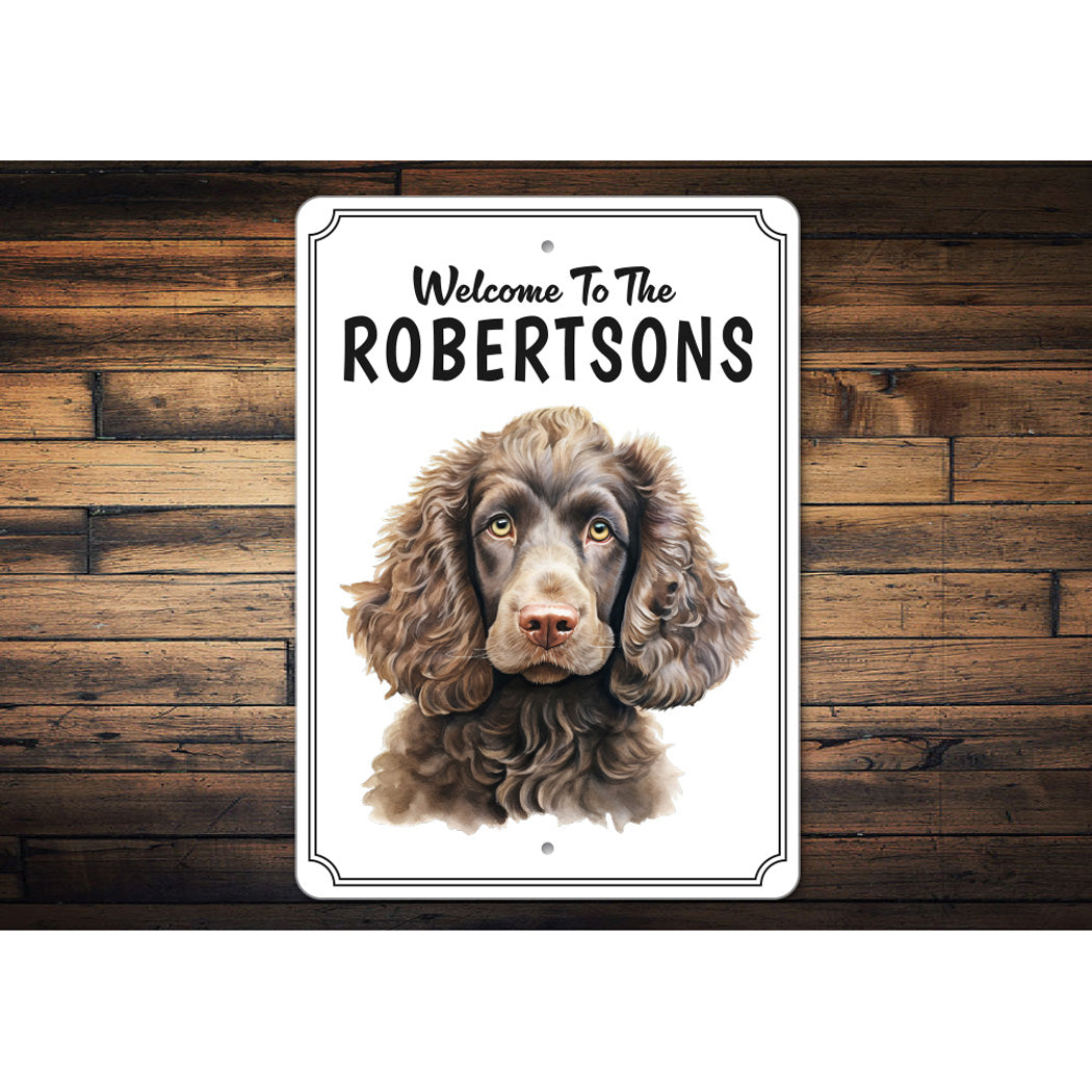 American Water Spaniel Welcome To Personalized Sign