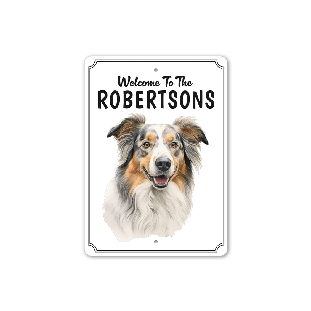 Australian Shepherd Welcome To Personalized Sign