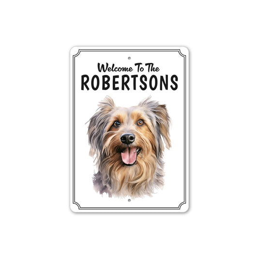 Australian Silky Terrier Welcome To Personalized Sign