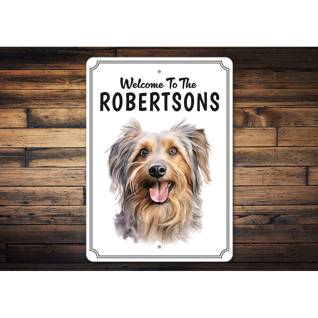 Australian Silky Terrier Welcome To Personalized Sign