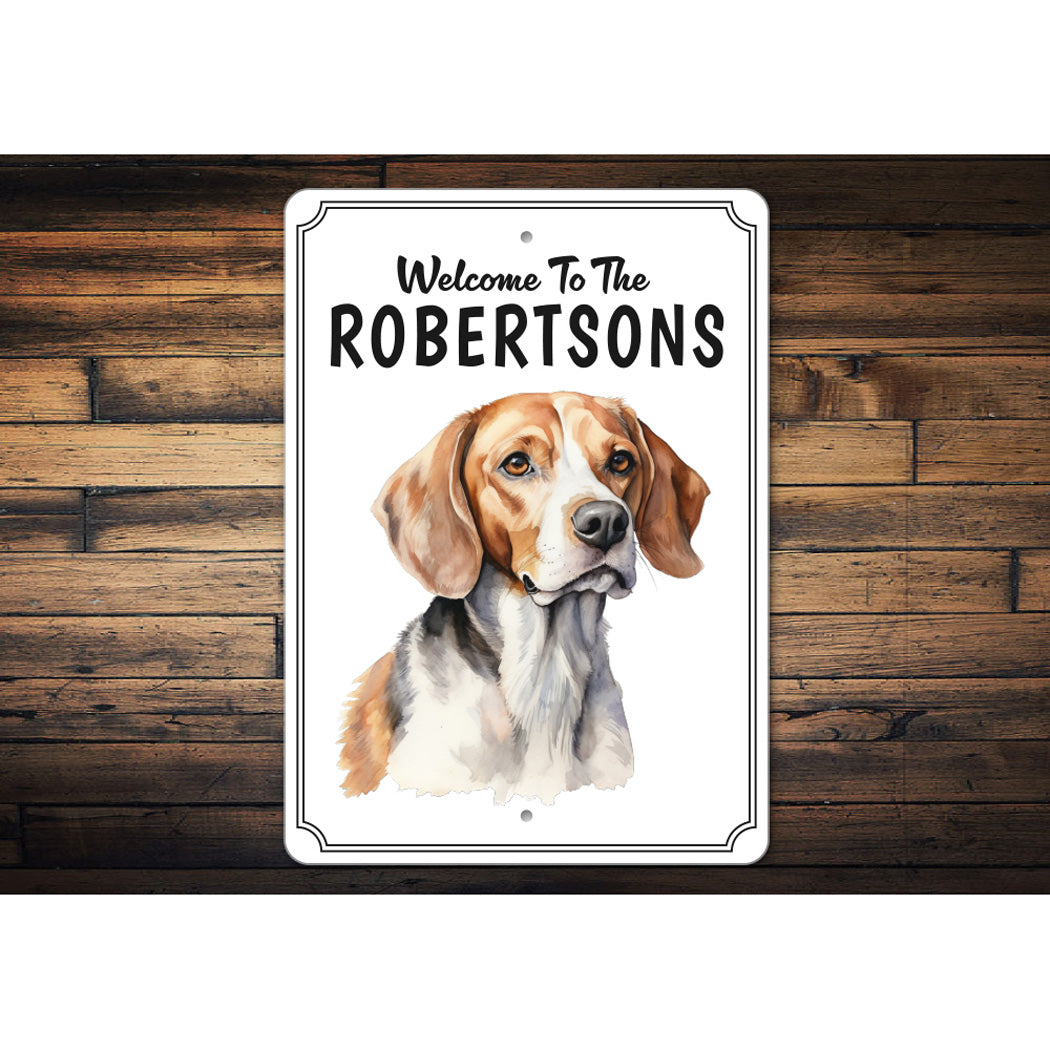 Beagle Welcome To Personalized Sign