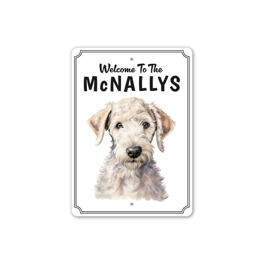 Bedlington Terrier Welcome To Personalized Sign