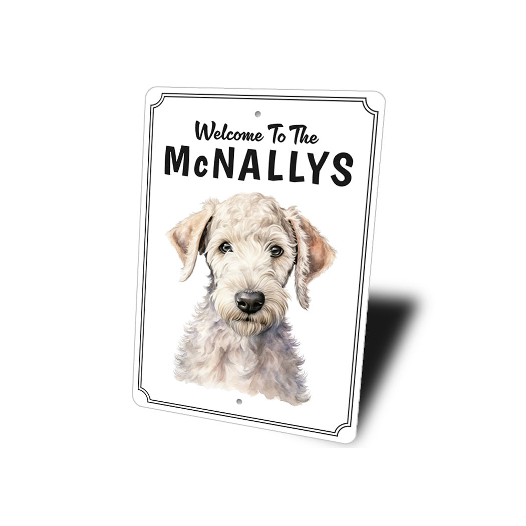 Bedlington Terrier Welcome To Personalized Sign