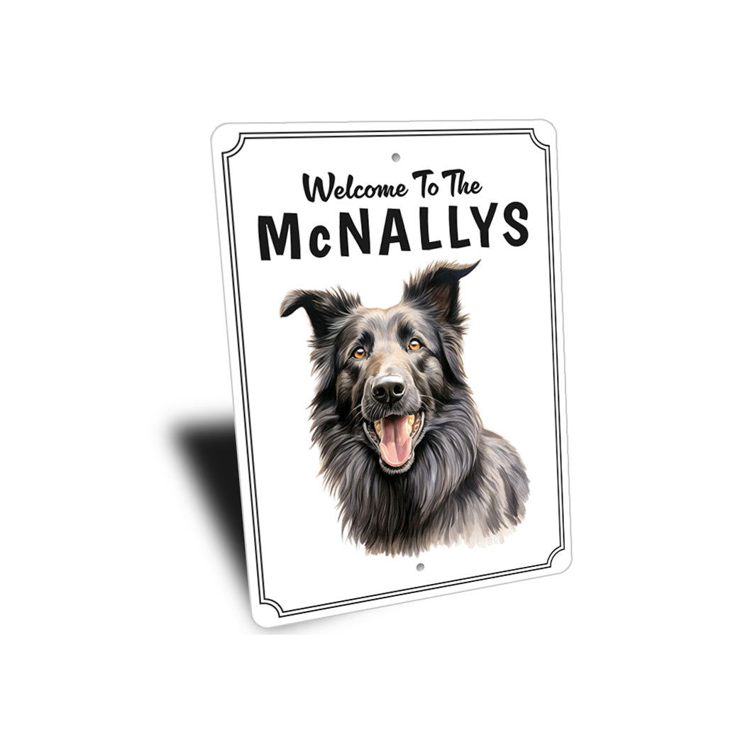 Belgian Sheepdog Welcome To Personalized Sign