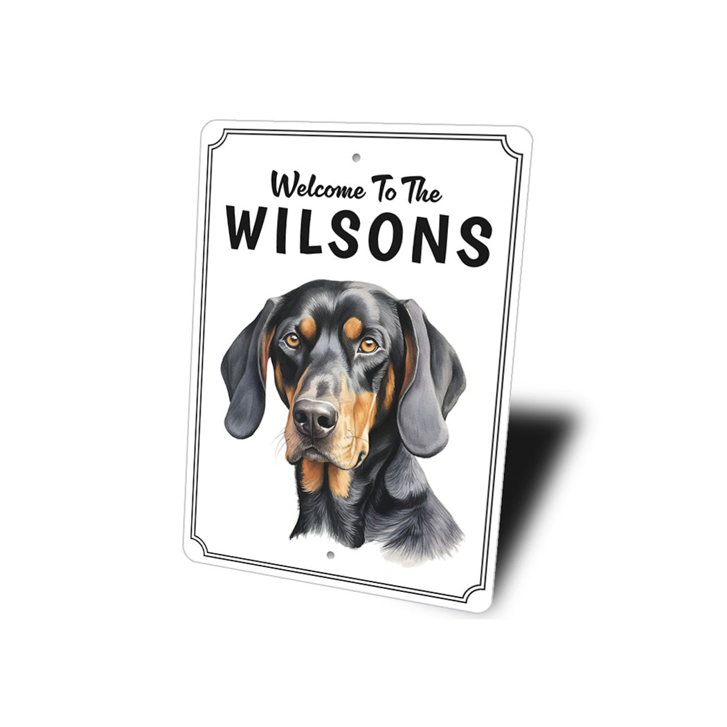 Coonhound Welcome To Personalized Sign