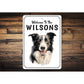 Boarder Collie Welcome To Personalized Sign
