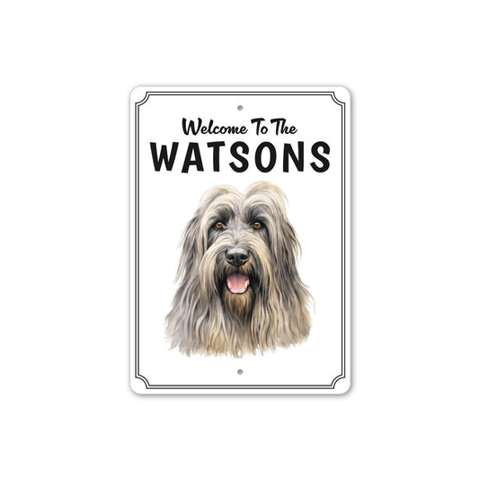 Briard Dog Welcome To Personalized Sign