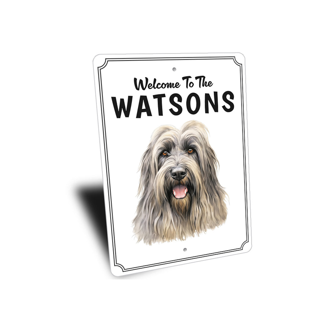 Briard Dog Welcome To Personalized Sign