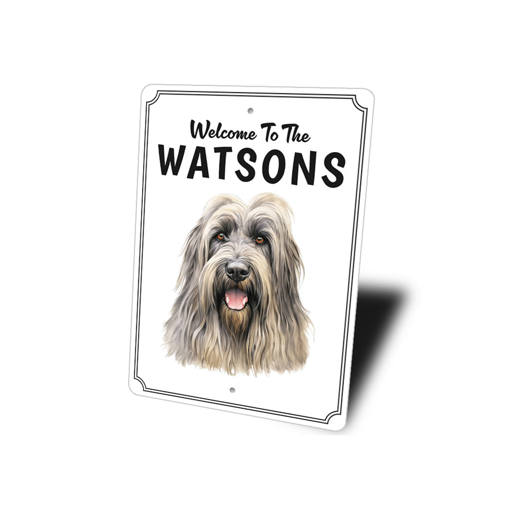 Briard Dog Welcome To Personalized Sign