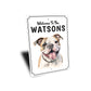 Bulldog Welcome To Personalized Sign