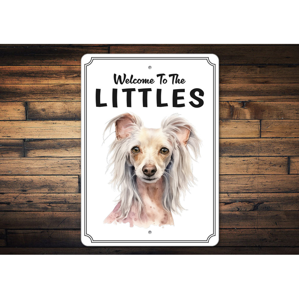 Chinese Crested Welcome To Personalized Sign