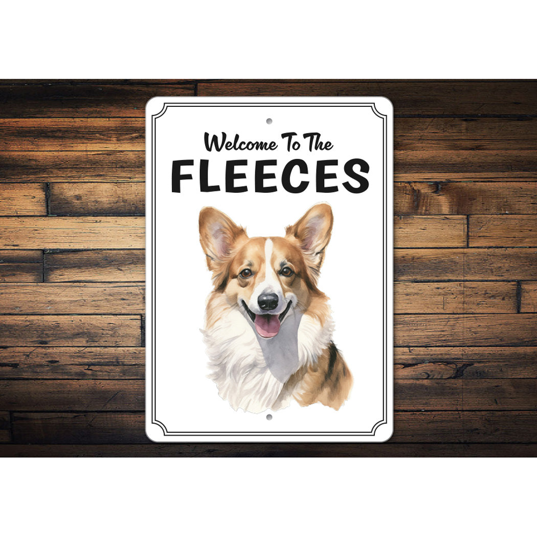 Corgi Welcome To Personalized Sign
