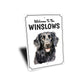 Flat Coated Retriever Welcome To Personalized Sign