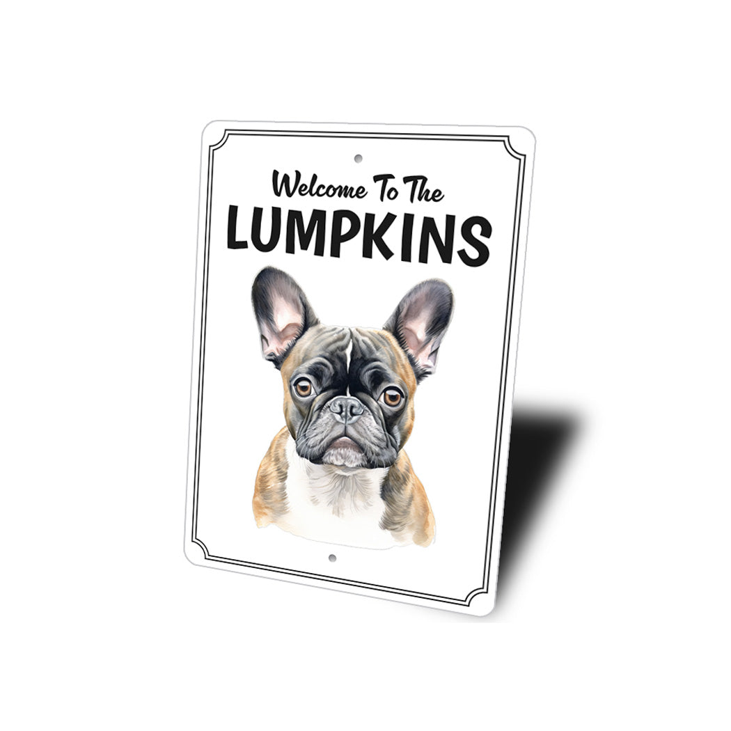 French Bulldog Welcome To Personalized Sign