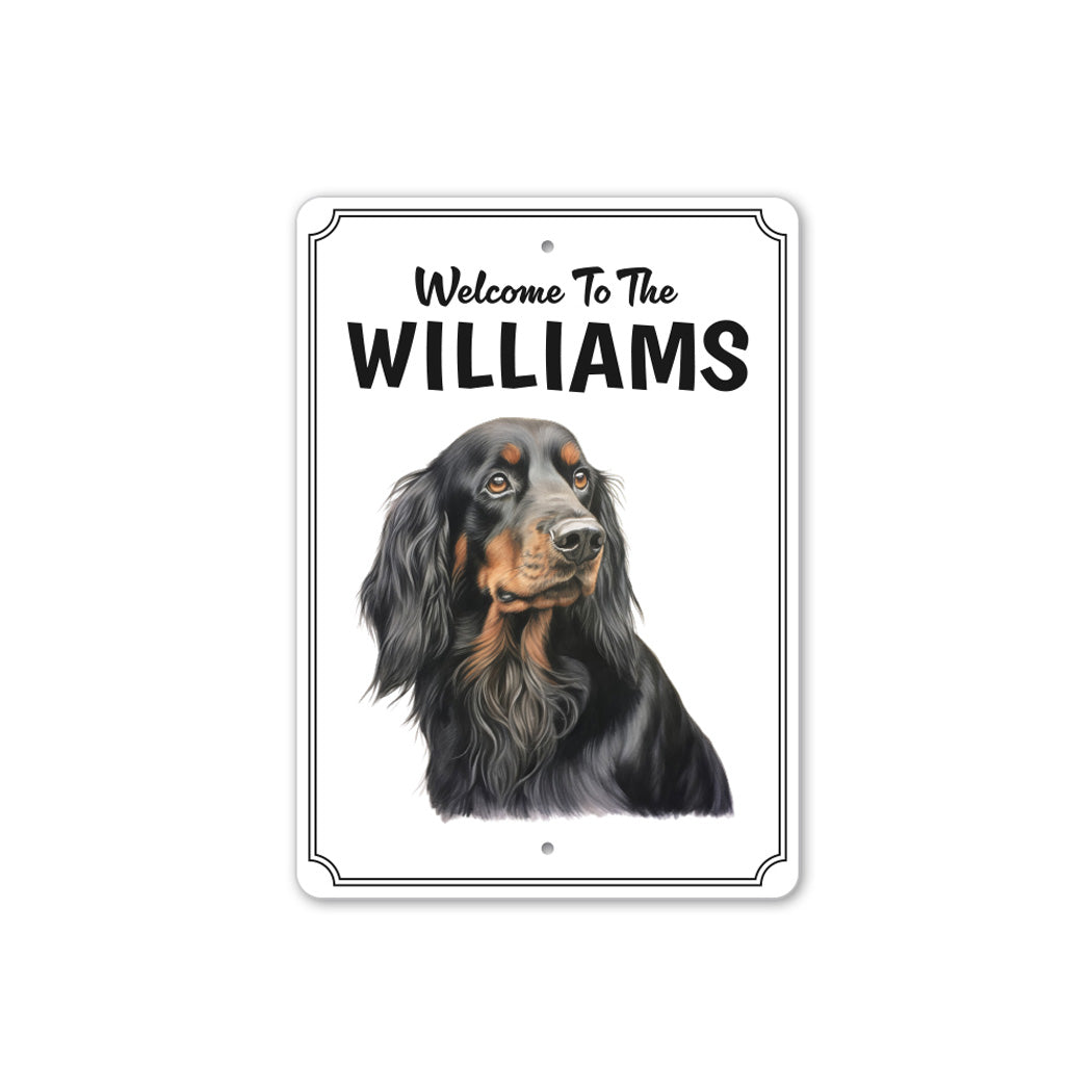 Gordon Setter Welcome To Personalized Sign